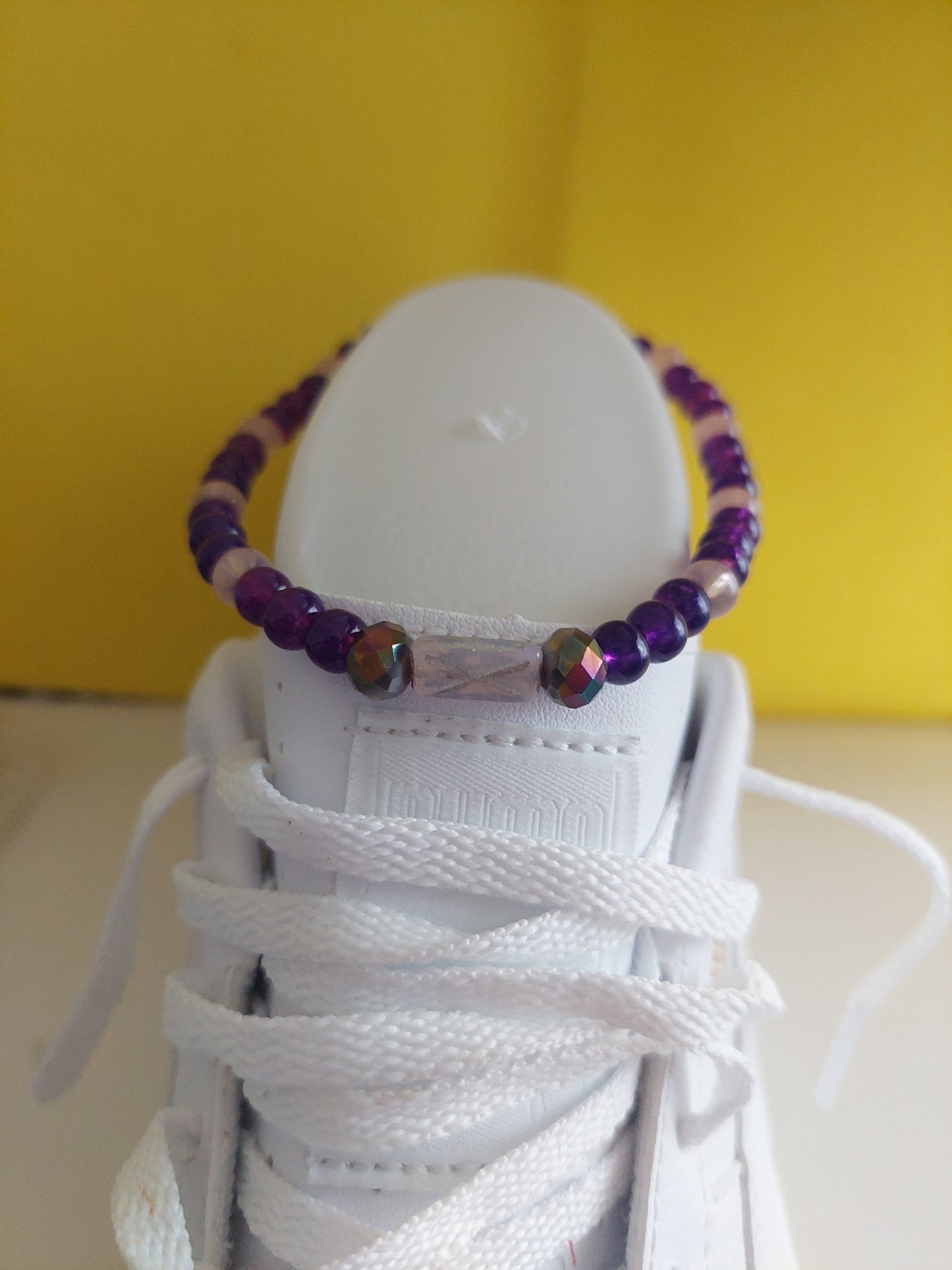 Glass Bead Stretch Anklet