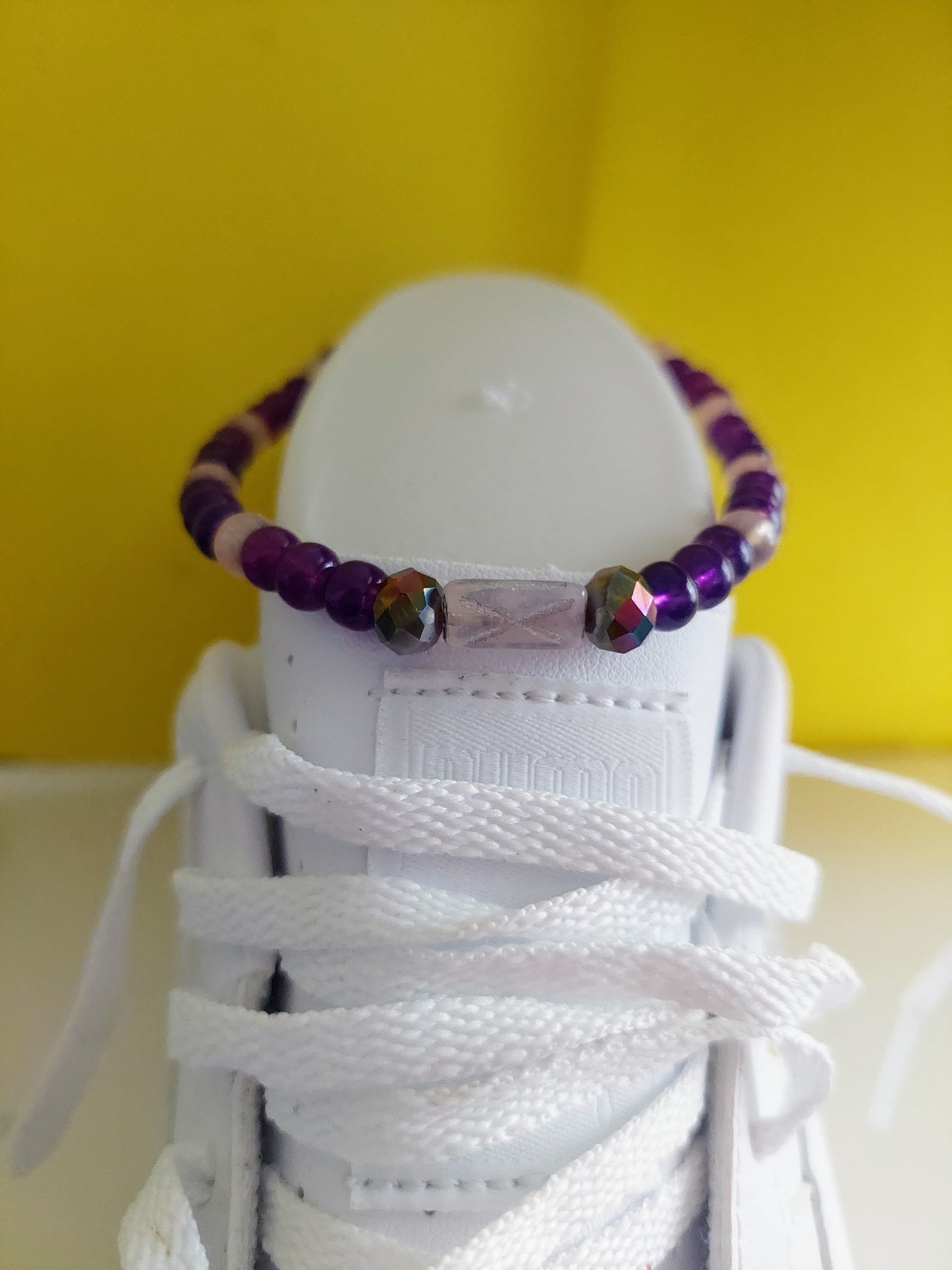 Glass Bead Stretch Anklet