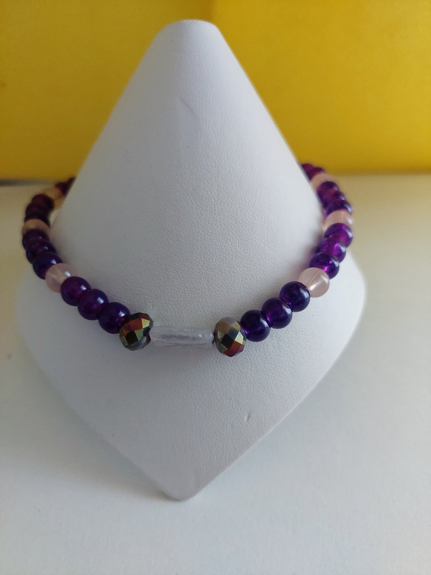 Glass Bead Stretch Anklet