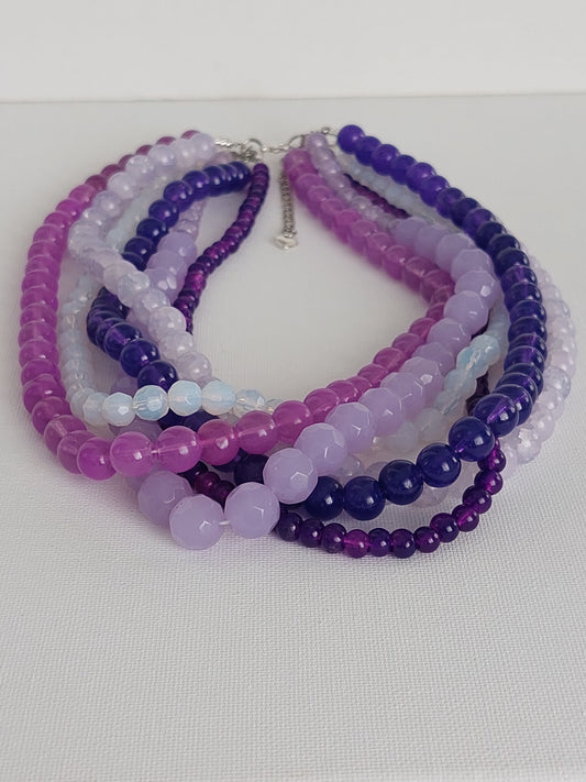 Purple Frost Statement Necklace