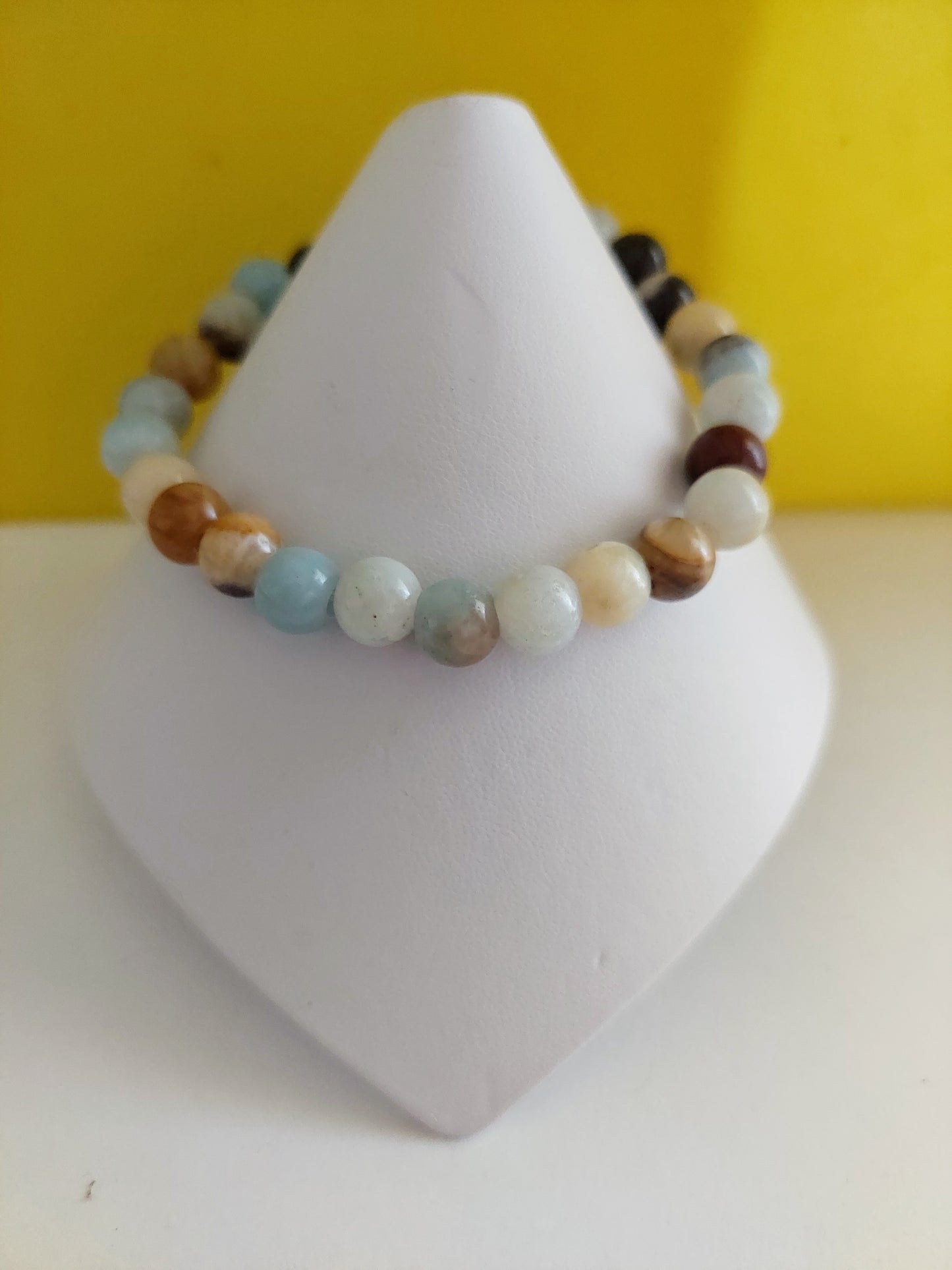 Men's Elastic Amazonite Bracelet (8mm)