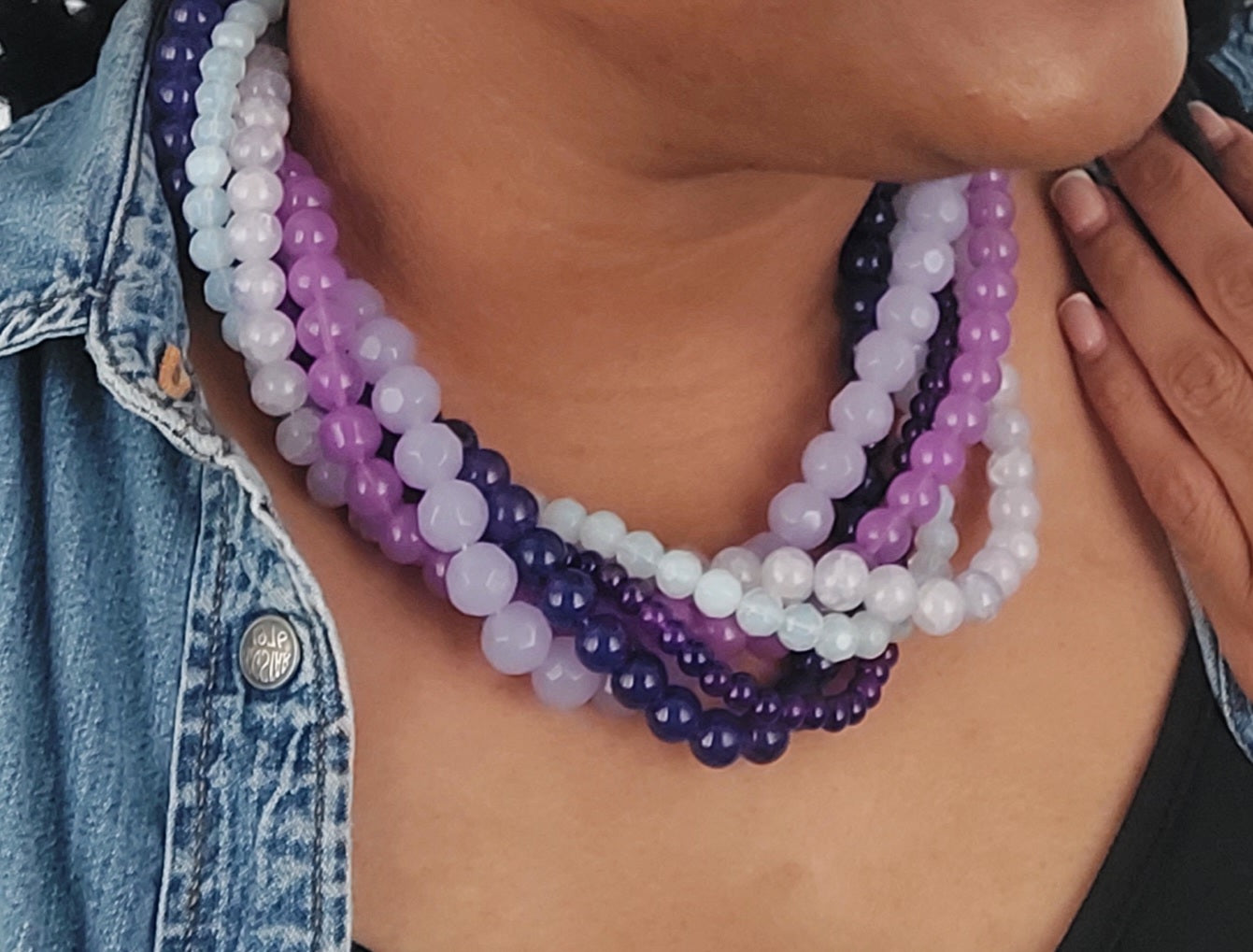 Purple Frost Statement Necklace