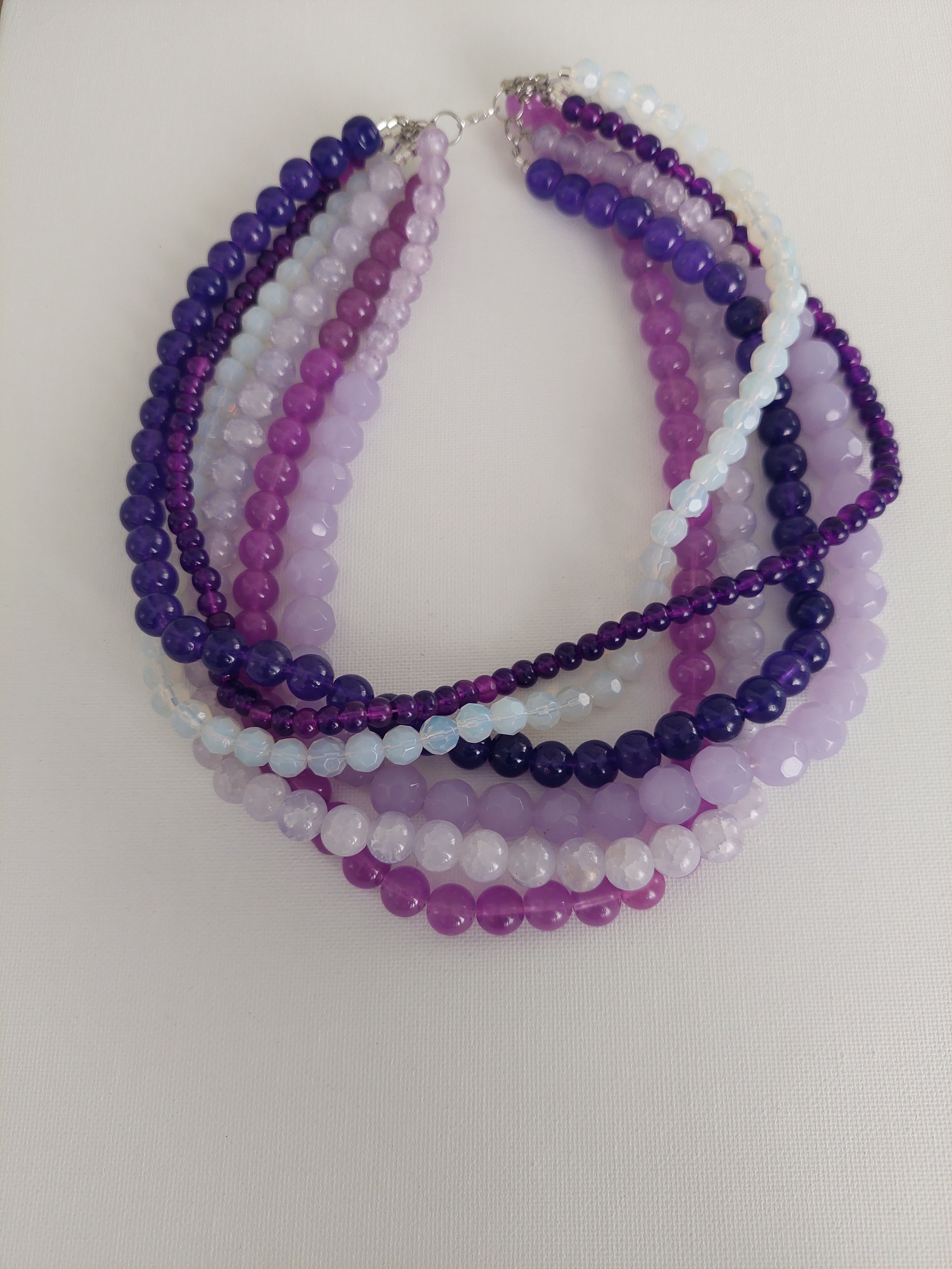 Shine Divine Purple Beads Necklace Bracelet Set, Size: Adjustable at Rs  2199/set in Thane